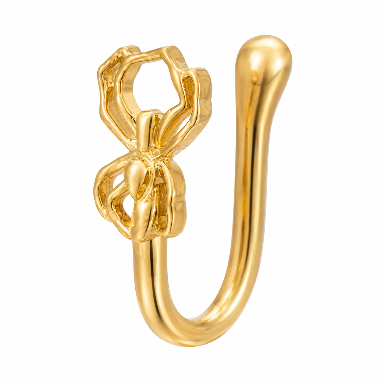 Faux piercing nez araignée doré sans piercing