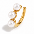 Ear cuff 3 perle doré sans piercing