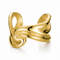 Ear cuff abstrait ligne doré sans piercing
