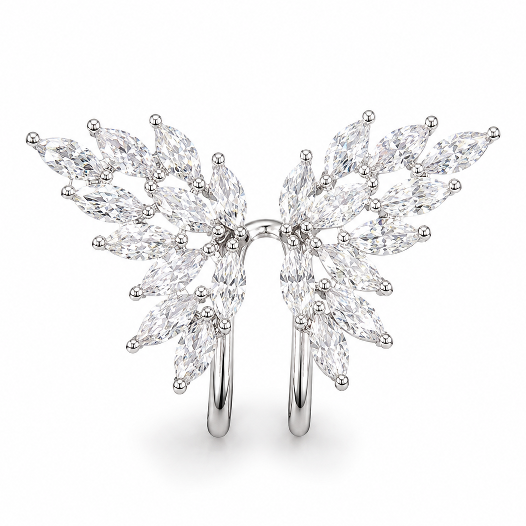 Ear cuff ailes cristallines sans piercing