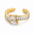Ear cuff baguette poire sans piercing