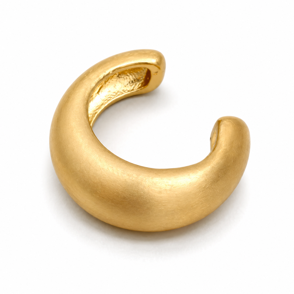 Ear cuff bombé minimaliste doré sans piercing