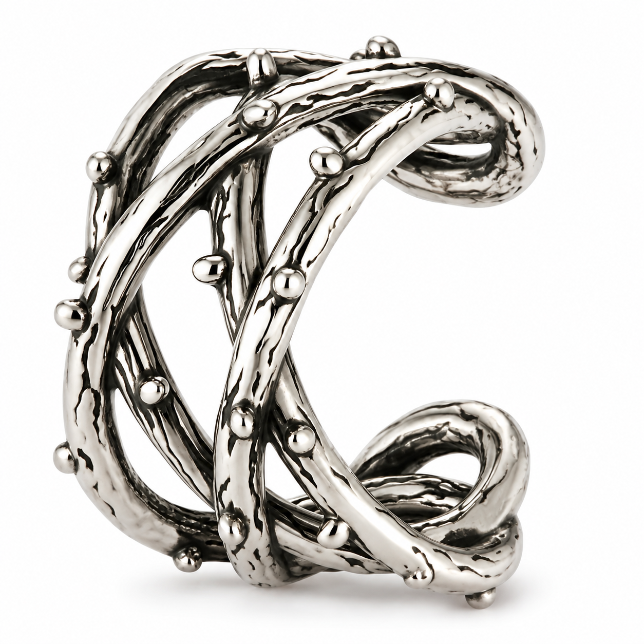 Ear cuff branches entrelacées sans piercing