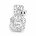 Ear cuff cadres cristallins suspendus sans piercing