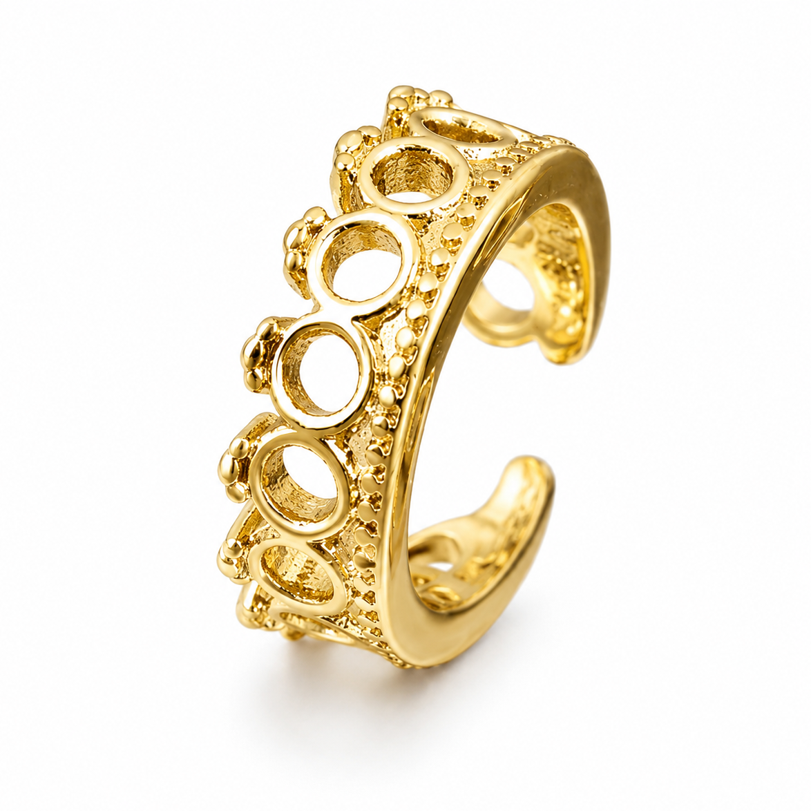 Ear cuff cercles ajourés sans piercing