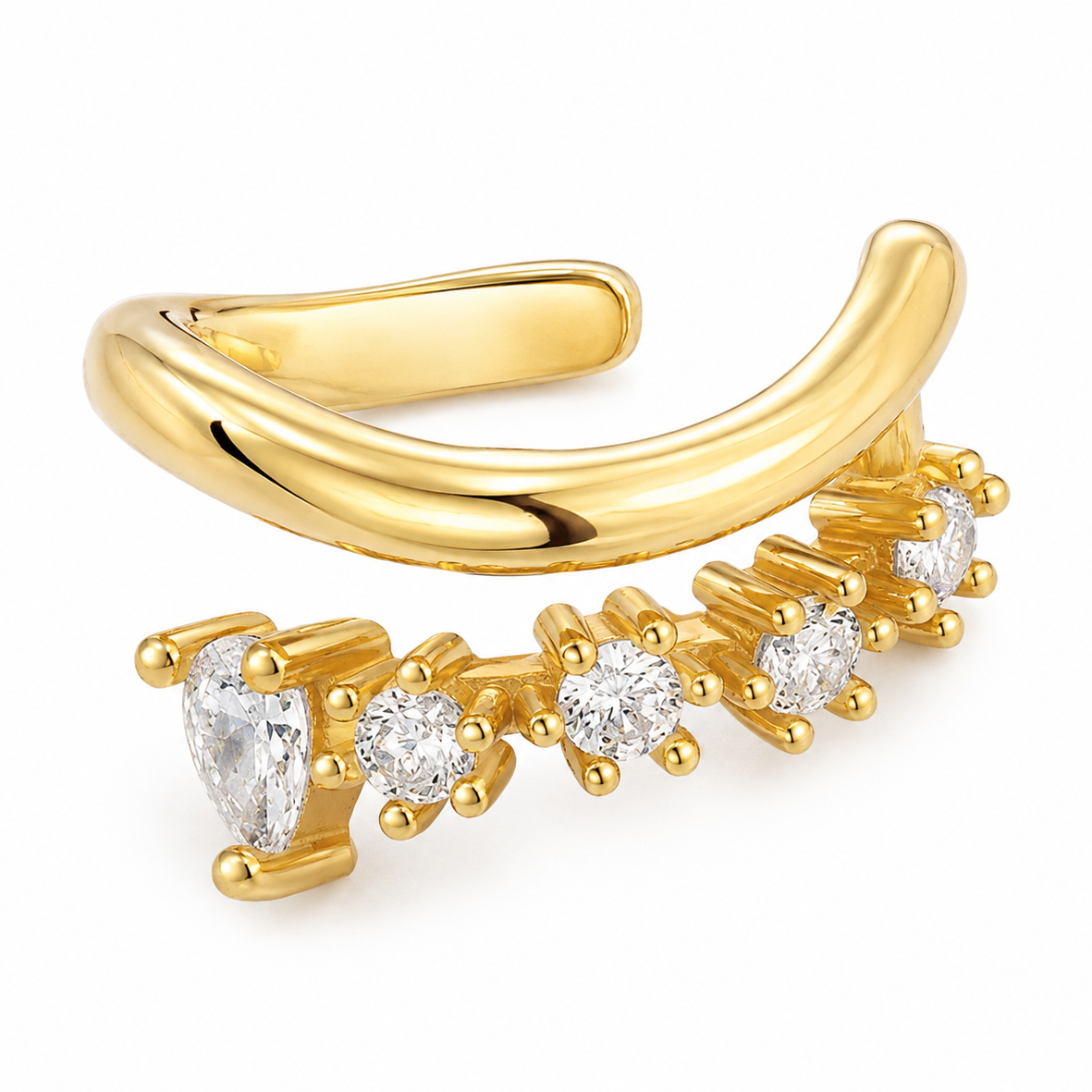 Ear cuff cristaux dégradés sans piercing