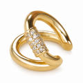 Ear cuff croisé semi pavé sans piercing