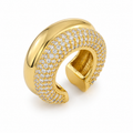 Ear cuff demi pavé doré sans piercing
