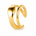 Ear cuff double ligne doré sans piercing