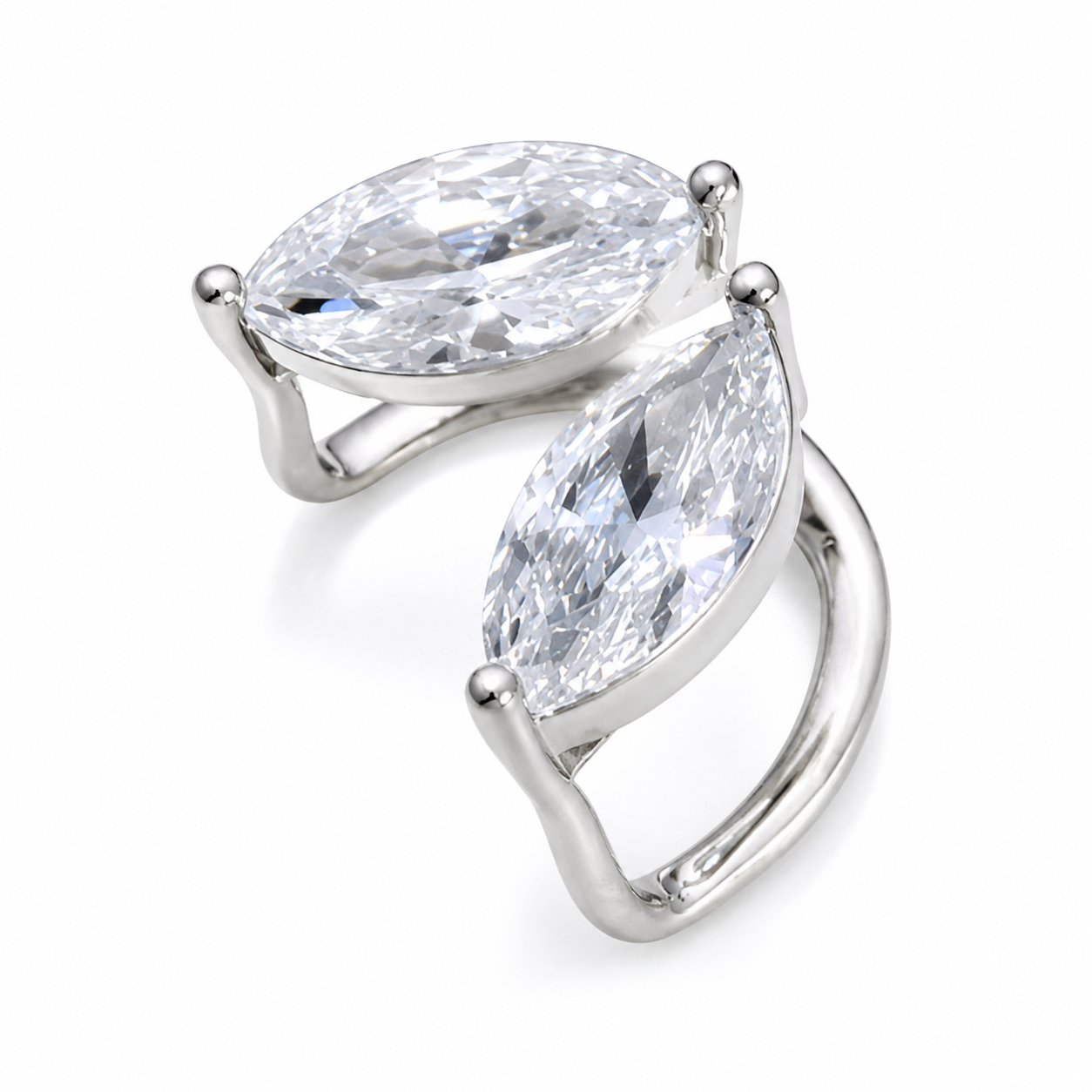Ear cuff double navette sans piercing