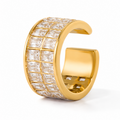 Ear cuff double rang rectangle sans piercing