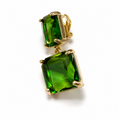 Ear cuff double rectangle pendant sans piercing