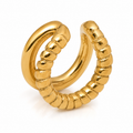 Ear cuff double texturé sans piercing