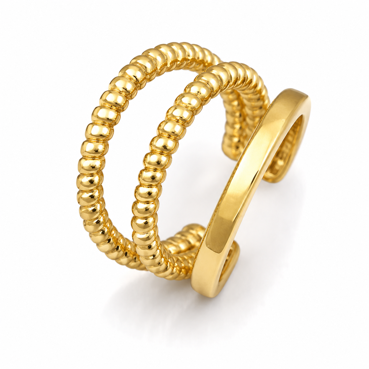 Ear cuff double torsadé triple sans piercing