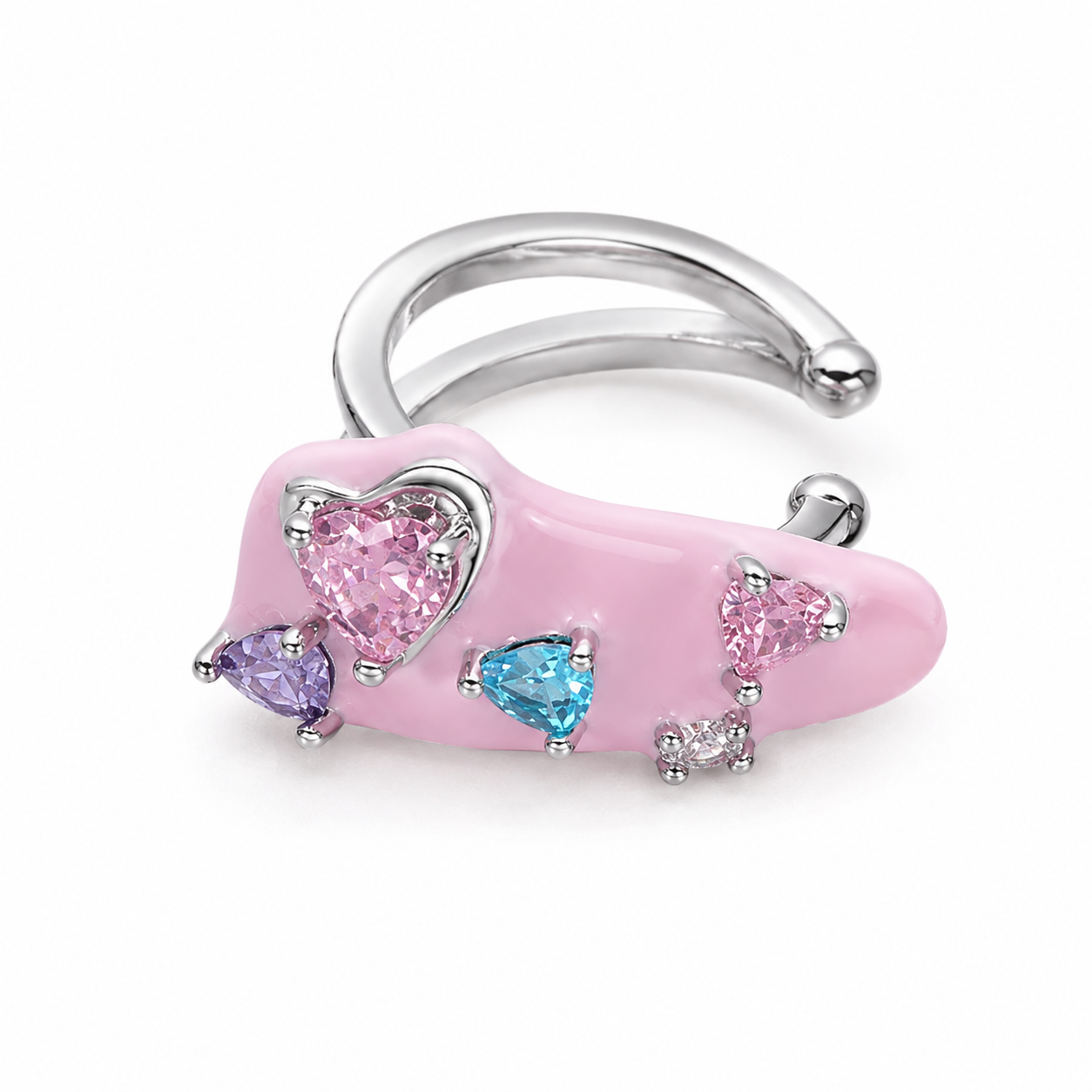Ear cuff émail organique sans piercing