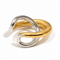 Ear cuff entrelacé bicolore sans piercing
