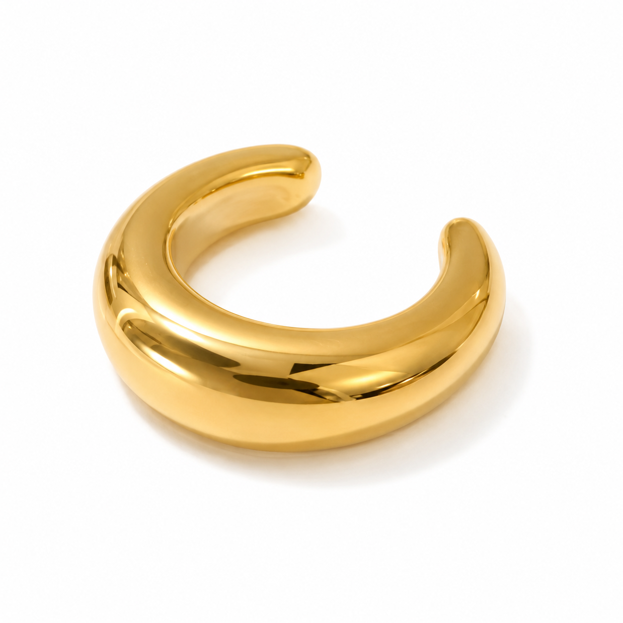 Ear cuff épais doré sans piercing