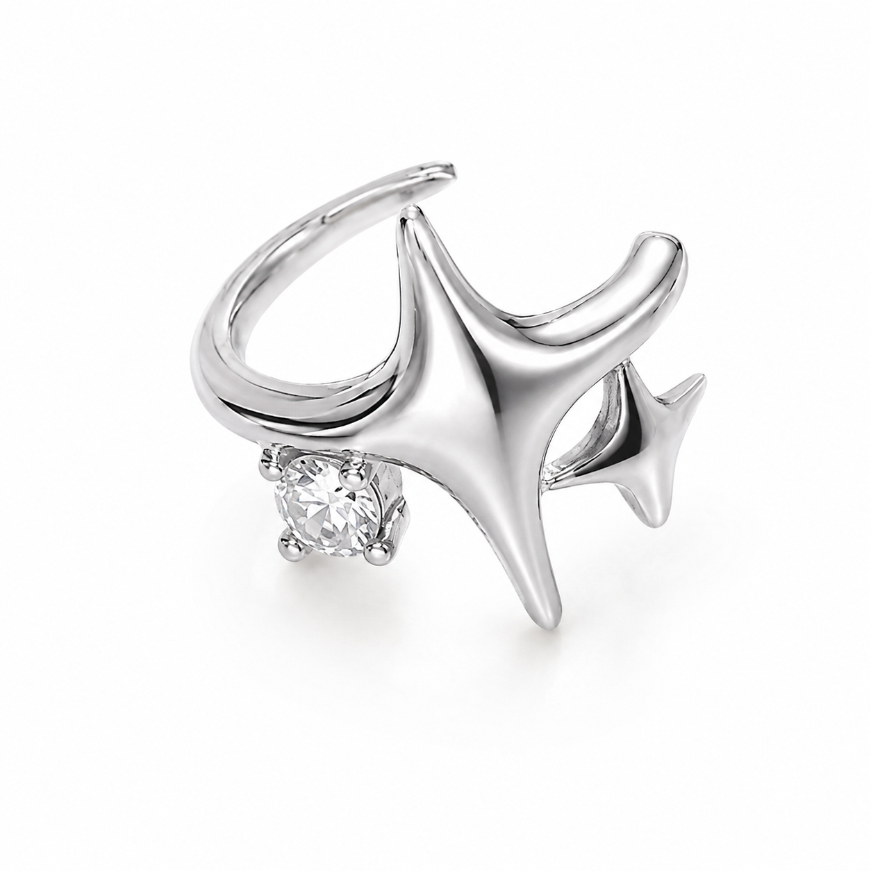 Ear cuff étoile brillante sans piercing