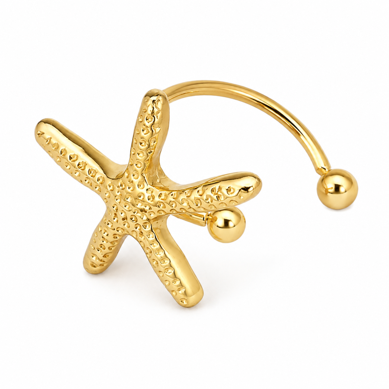 Ear cuff étoile de mer sans piercing