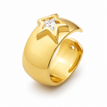 Ear cuff étoile solitaire large sans piercing