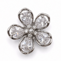 Ear cuff fleur cristalline sans piercing