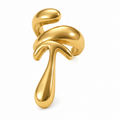 Ear cuff goutte abstraite doré sans piercing