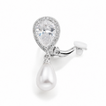 Ear cuff goutte perlée pavée sans piercing