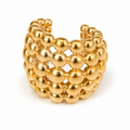 Ear cuff maille perlée sans piercing