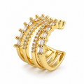 Ear cuff multi rang baguette sans piercing