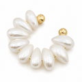 Ear cuff nacre pétales sans piercing