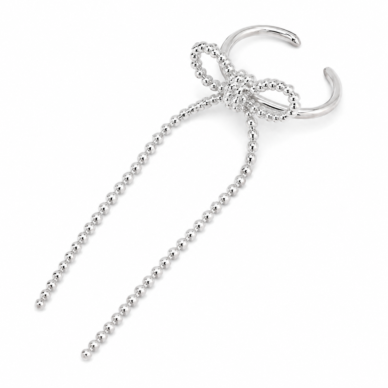 Ear cuff nœud chaîne pendante sans piercing