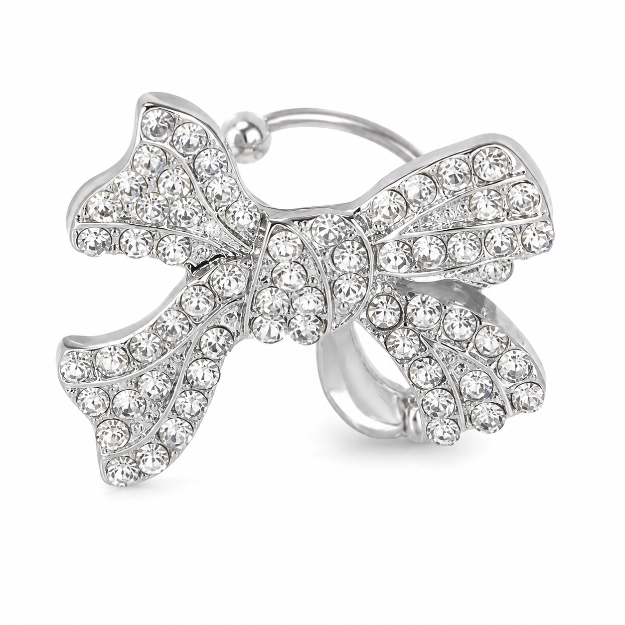 Ear cuff nœud pavé sans piercing
