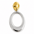 Ear cuff ovale ajouré bicolore sans piercing