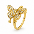 Ear cuff papillon pavé sans piercing