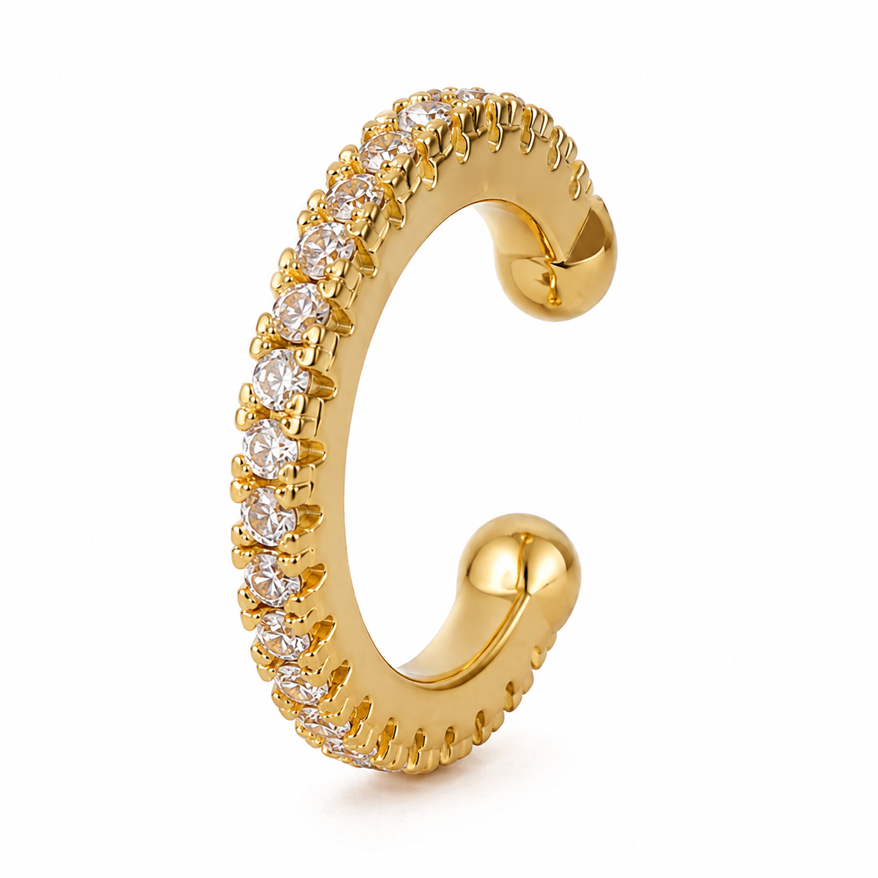 Ear cuff pavé fin sans piercing