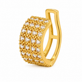 Ear cuff pavé intense doré sans piercing
