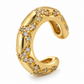 Ear cuff pavé organique doré sans piercing