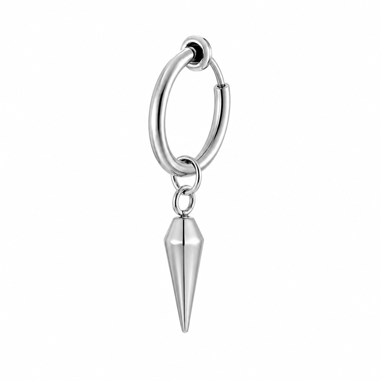 Ear cuff pointe pendante argenté sans piercing