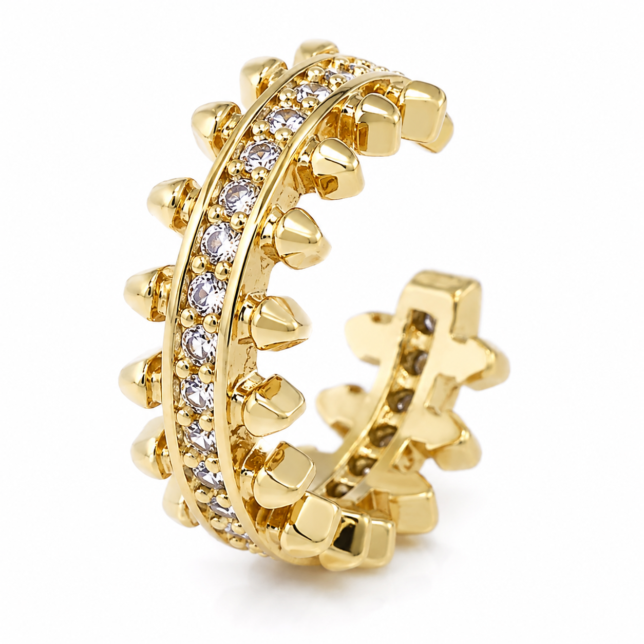 Ear cuff pointes pavé sans piercing