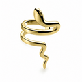 Ear cuff serpent enroulé doré sans piercing