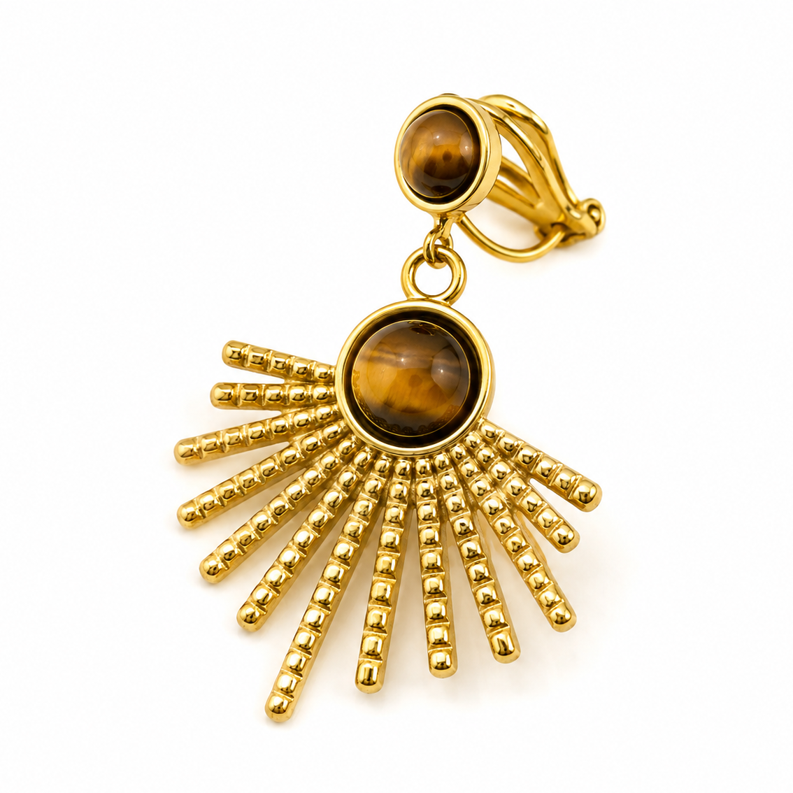 Ear cuff soleil perlé sans piercing