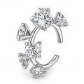 Ear cuff solitaire asymétrique sans piercing