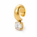 Ear cuff solitaire rond sans piercing