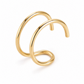 Ear cuff spirale minimaliste doré sans piercing