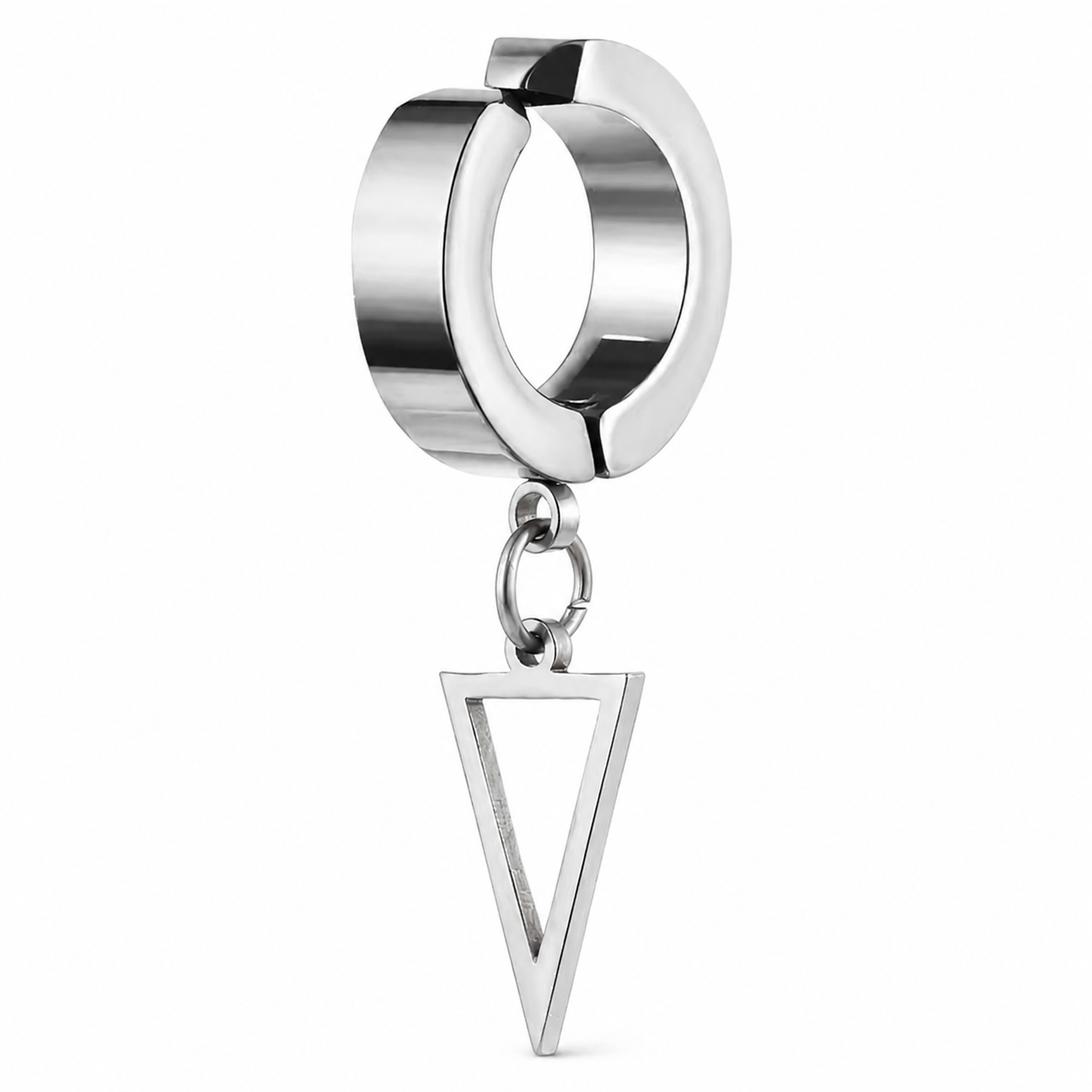 Ear cuff triangle pendant argenté sans piercing