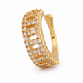 Ear cuff triple pavé design sans piercing