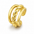 Ear cuff triple torsadé sans piercing