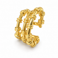 Ear cuff triple tube sans piercing